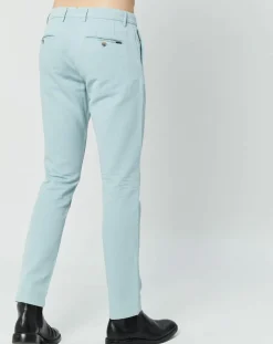 Pantalon en Lin mélangé Chino Slim Fit céladon-Hackett London Hot