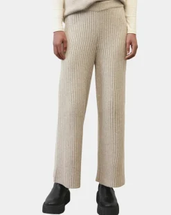 Femme Marc O'Polo Pantalons^Pantalon en maille côtelée beige