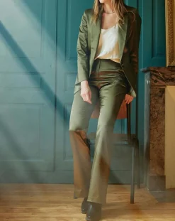 Pantalon en Satin Moon bronze-Lauren Vidal Hot