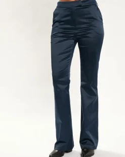 Femme Lauren Vidal Pantalons^Pantalon en Satin Moon nuit