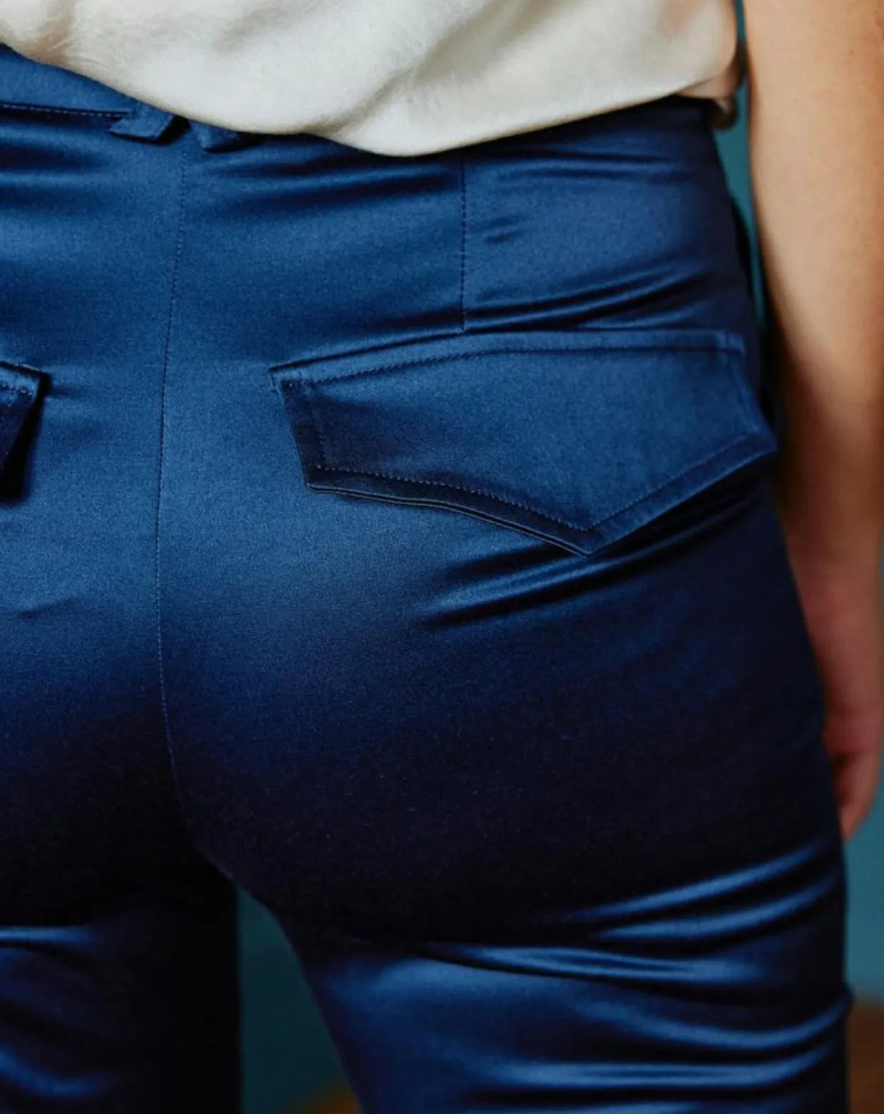 Femme Lauren Vidal Pantalons^Pantalon en Satin Moon nuit
