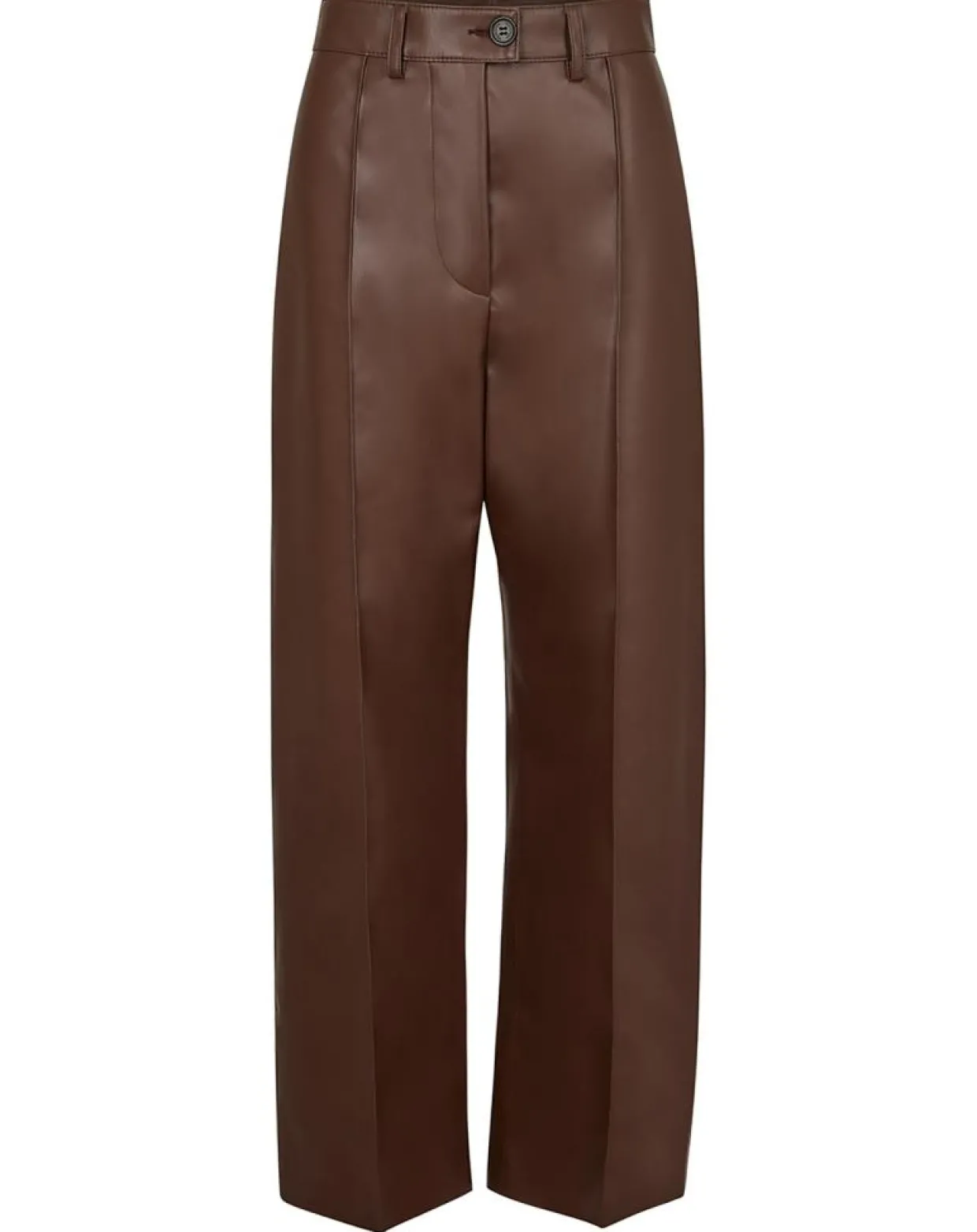 Pantalon en simili Mamie marron-Manoush