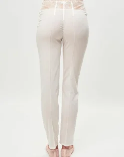 Femme La Perla Pantalons^Pantalon en Soie mélangée Elements blanc/doré