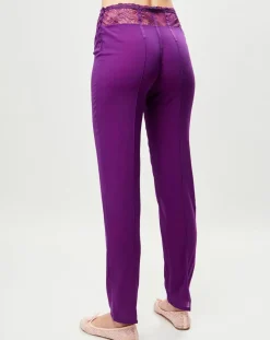 Pantalon en Soie mélangée Elements violet-La Perla New