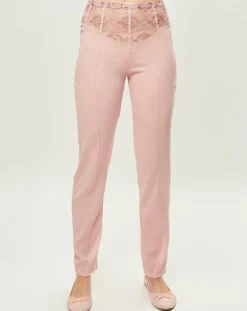 Pantalon en Soie mélangée Elements rose/rouge-La Perla Hot