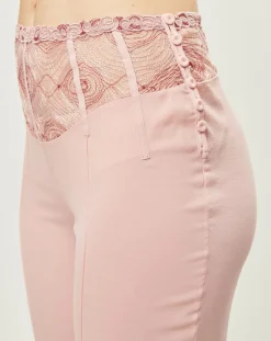 Pantalon en Soie mélangée Elements rose/rouge-La Perla Hot