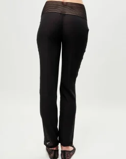 Pantalon en Soie mélangée Garnet noir-La Perla Sale