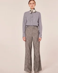 Femme Tara Jarmon Pantalons^Pantalon en tissu flammé gris
