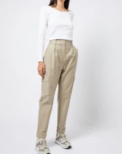 Pantalon en Toile de coton type cargo beige-Esprit Best