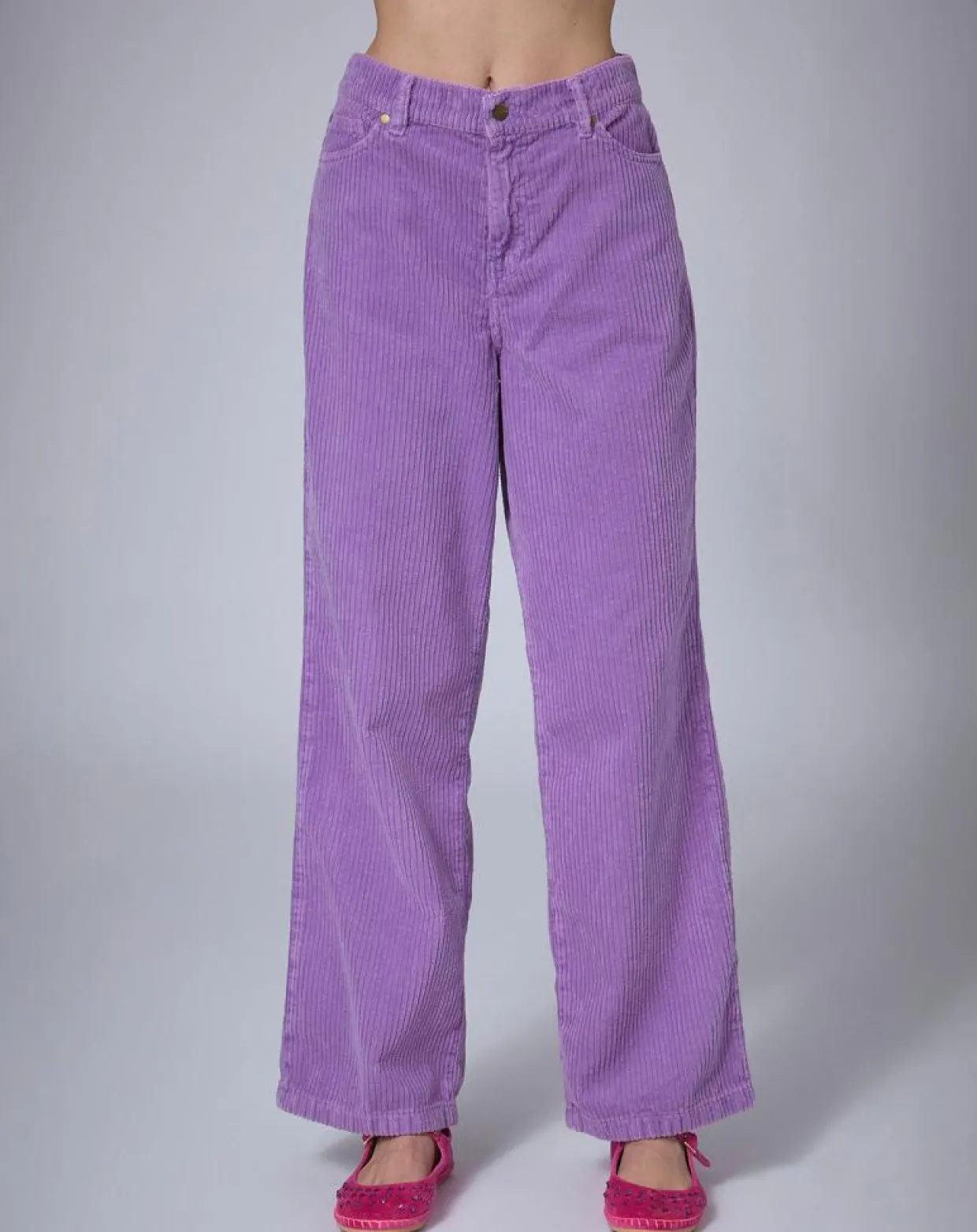 Pantalon en Velours côtelé Baggy parme-Manoush Discount