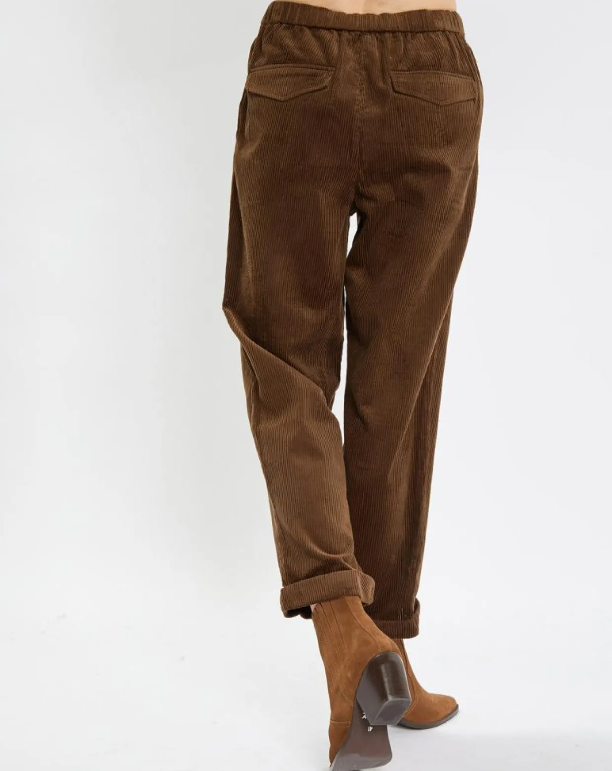 Femme Marc O'Polo Pantalons^Pantalon en Velours côtelé à revers marron