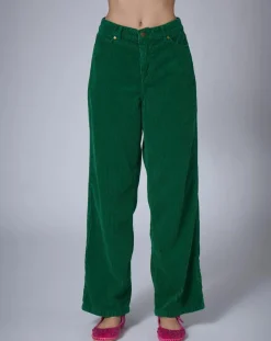 Femme Manoush Pantalons^Pantalon en Velours côtelé Baggy vert indien