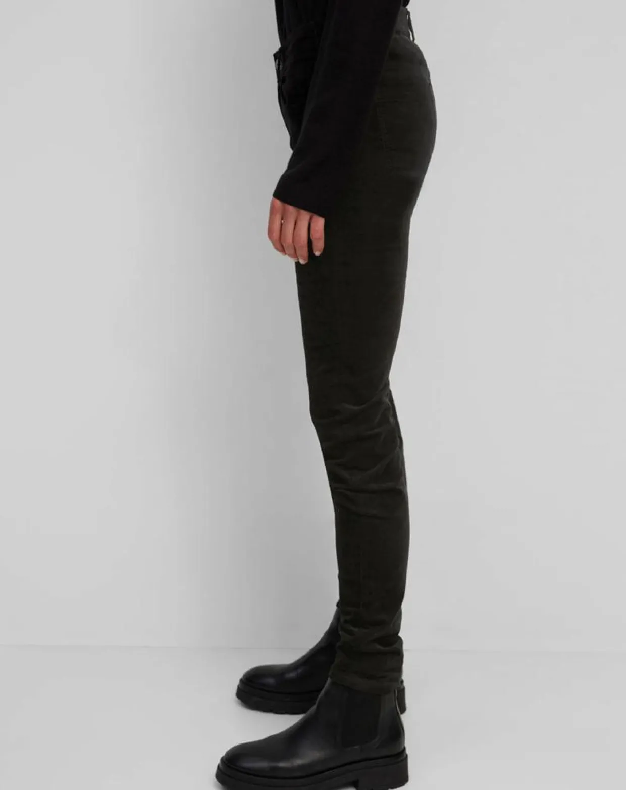 Femme Marc O'Polo Pantalons^Pantalon en Velours de coton bio Slim Mavas noir