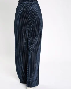Femme Esprit Pantalons^Pantalon en Velours fluide rib bleu marine