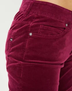 Pantalon en Velours lisse Alby bordeaux-Marc O'Polo Discount
