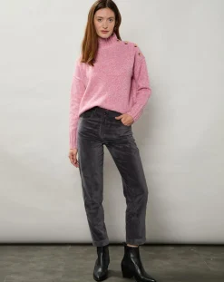 Pantalon en Velours Pepite charbon-Hartford Discount