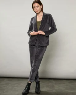 Pantalon en Velours Pepite charbon-Hartford Discount