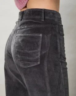 Pantalon en Velours Pepite charbon-Hartford Discount