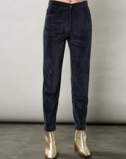 Pantalon en Velours Pepite minuit-Hartford Best