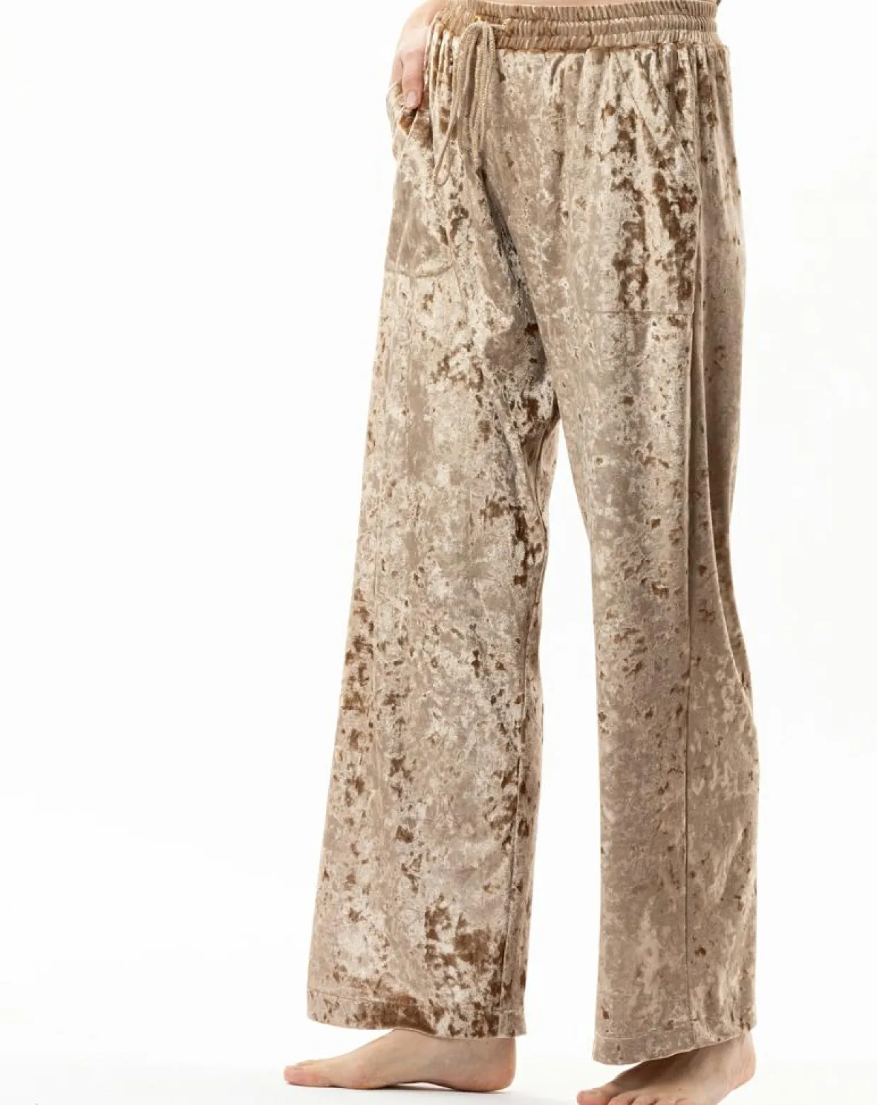 Femme Le Chat Pantalons^Pantalon en velours Platine doré