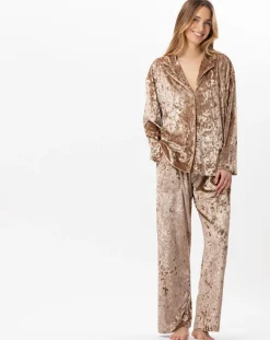 Femme Le Chat Pantalons^Pantalon en velours Platine doré