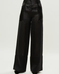 Pantalon Esprit d'Atelier noir-La Perla Clearance