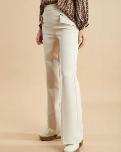 Femme Lauren Vidal Pantalons^Pantalon flare Muse lait