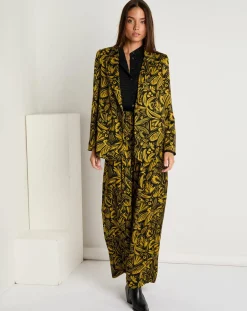 Pantalon Jade satiné imprimé jaune-See u Soon