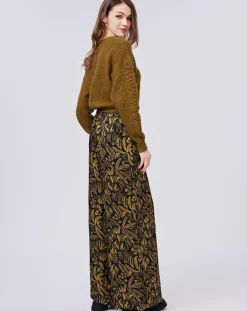 Pantalon Jade satiné imprimé jaune-See u Soon