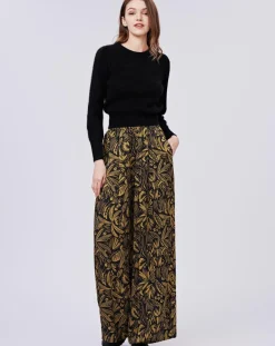 Pantalon Jade satiné imprimé jaune-See u Soon