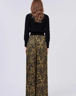 Pantalon Jade satiné imprimé jaune-See u Soon