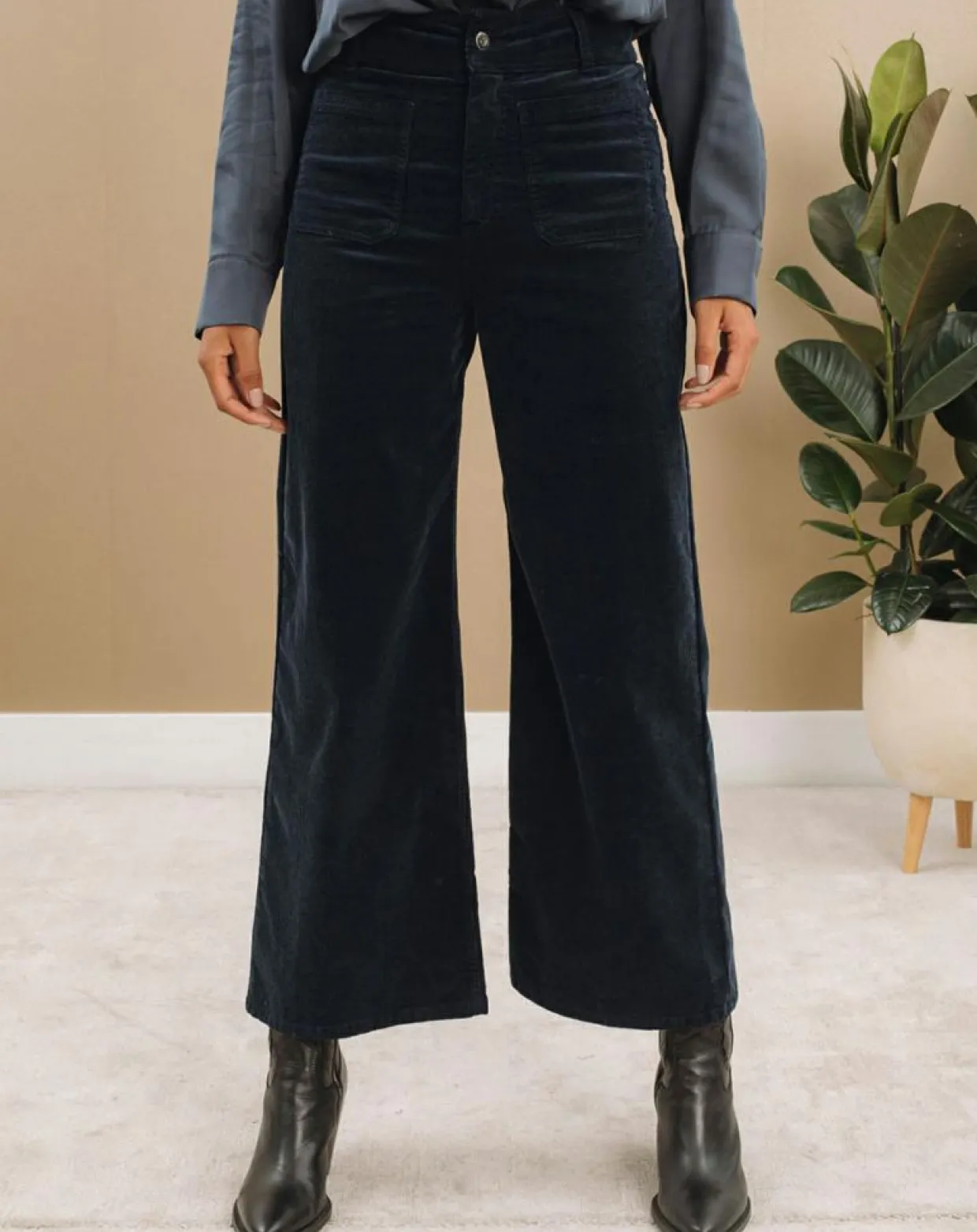 Pantalon jupe-culotte Cloé nuit-Lauren Vidal New