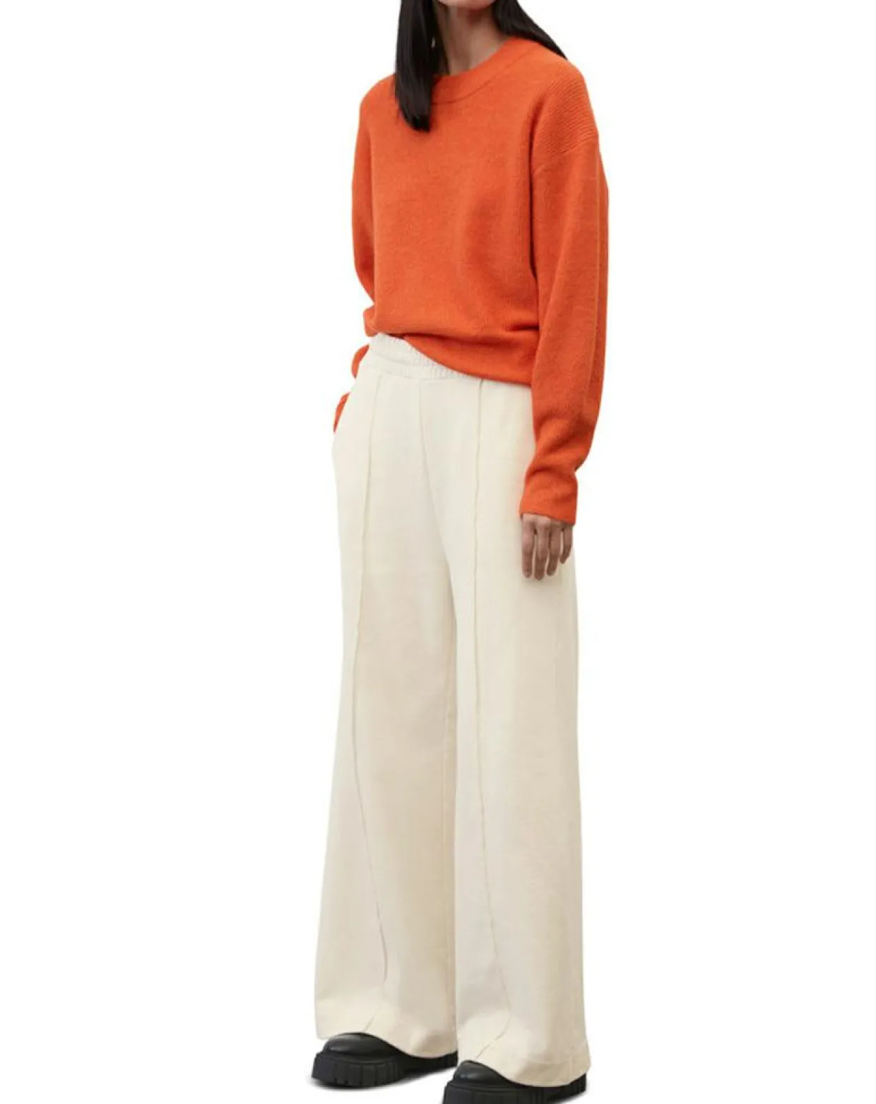 Femme Marc O'Polo Pantalons^Pantalon large en Molleton écru