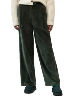 Femme Marc O'Polo Pantalons^Pantalon large en Velours côtelé à revers vert foncé