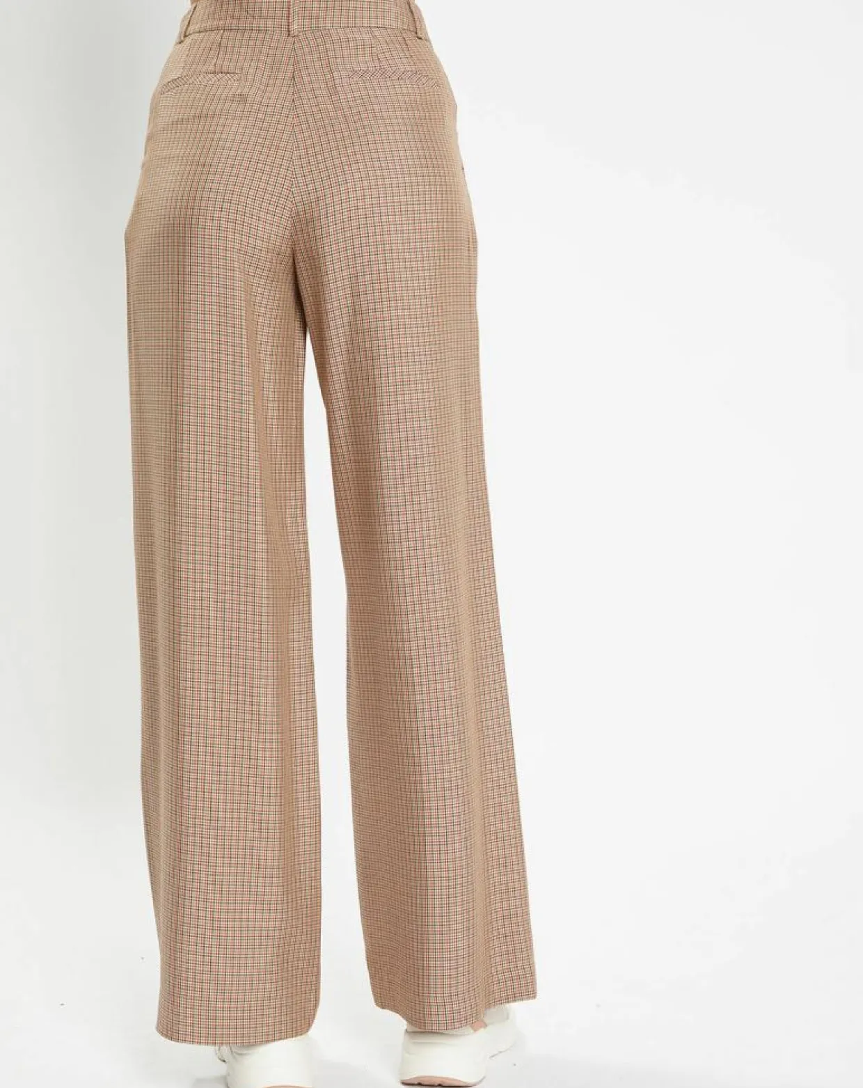 Femme Galeries Lafayette Pantalons^Pantalon large et fluide imprimé pied-de-poule marron