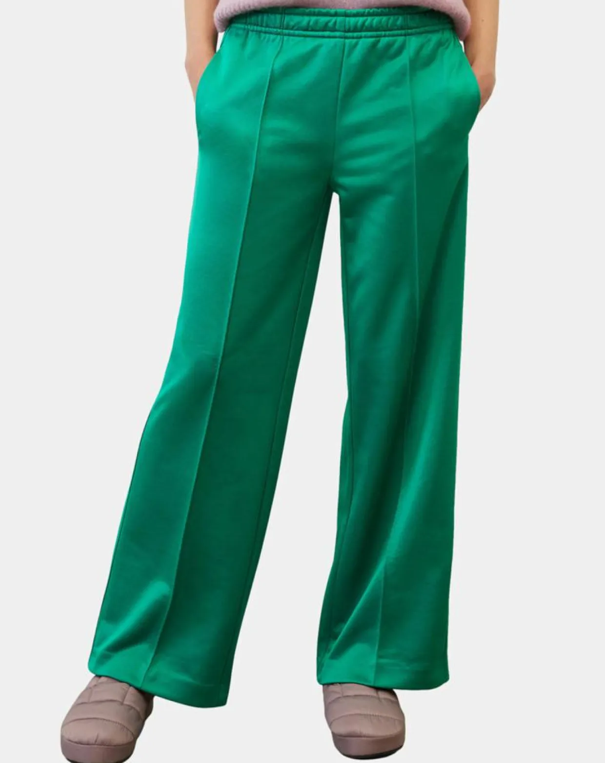 Pantalon large pinces taille élastique vert-Marc O'Polo Hot