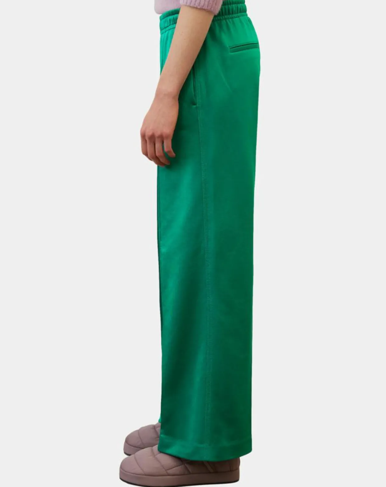 Pantalon large pinces taille élastique vert-Marc O'Polo Hot