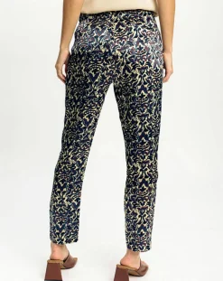 Femme Lauren Vidal Pantalons^Pantalon Lou imprimé bleu/crème