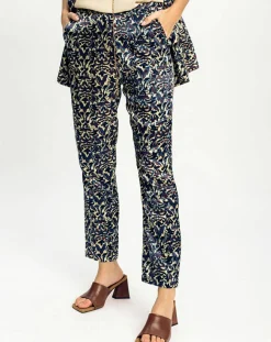 Femme Lauren Vidal Pantalons^Pantalon Lou imprimé bleu/crème