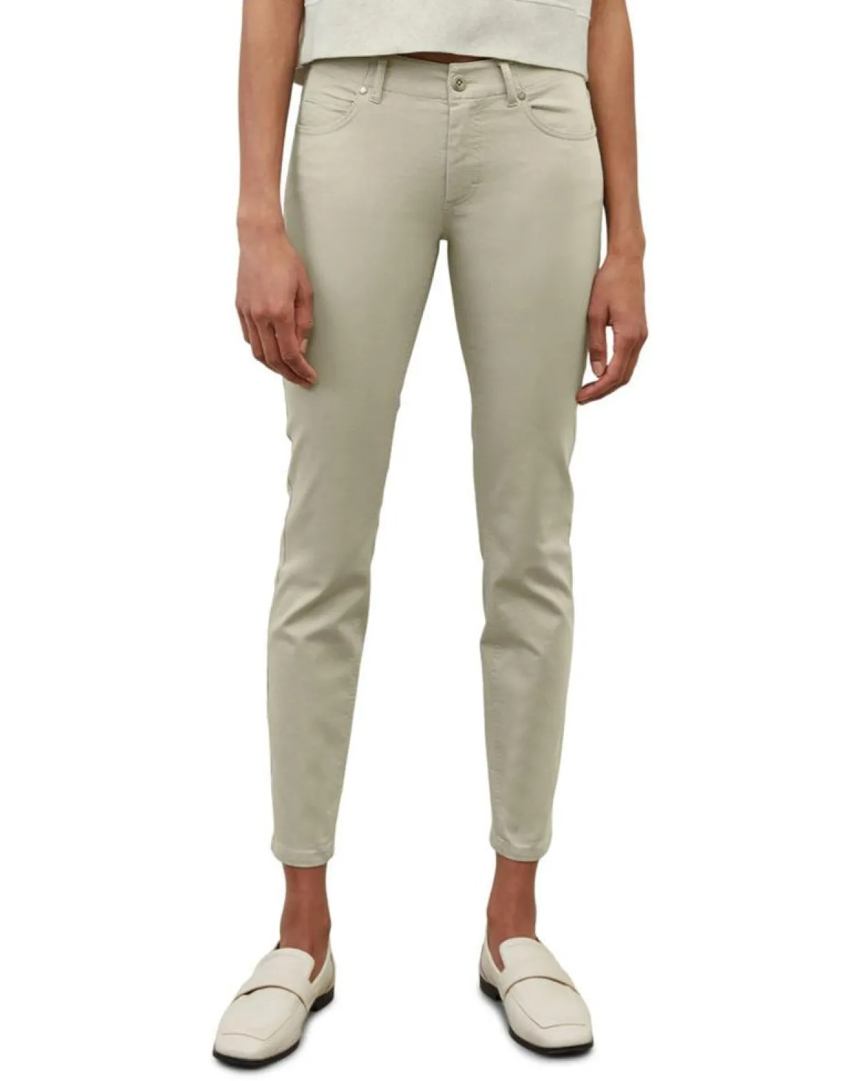 Femme Marc O'Polo Pantalons^Pantalon Mavas en Coton Bio gris clair