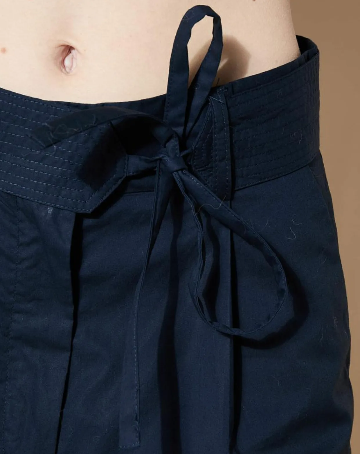 Femme Galeries Lafayette Pantalons^Pantalon paperbag en Coton Gregoria bleu marine