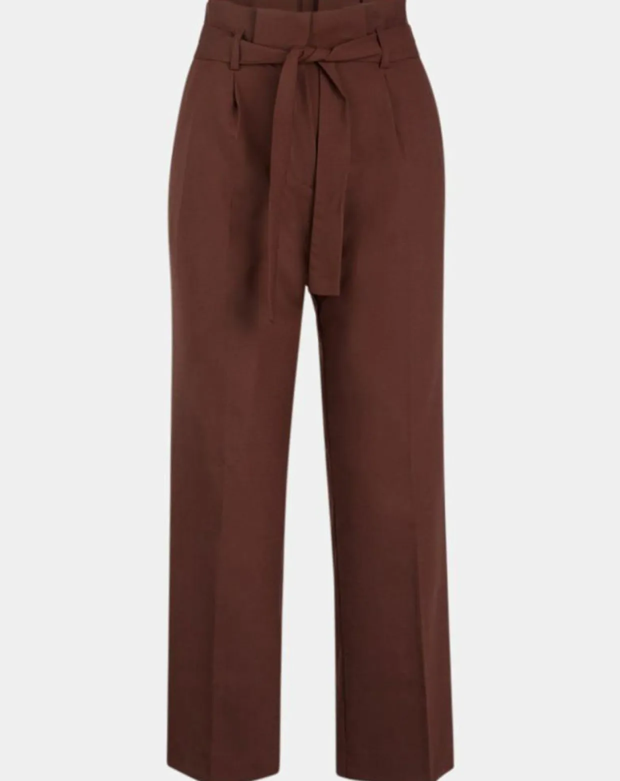 Femme Galeries Lafayette Pantalons^Pantalon paperbag en Laine mélangée marron