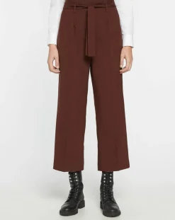 Femme Galeries Lafayette Pantalons^Pantalon paperbag en Laine mélangée marron