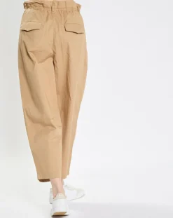 Pantalon paperbag pinces beige-Marc O'Polo New