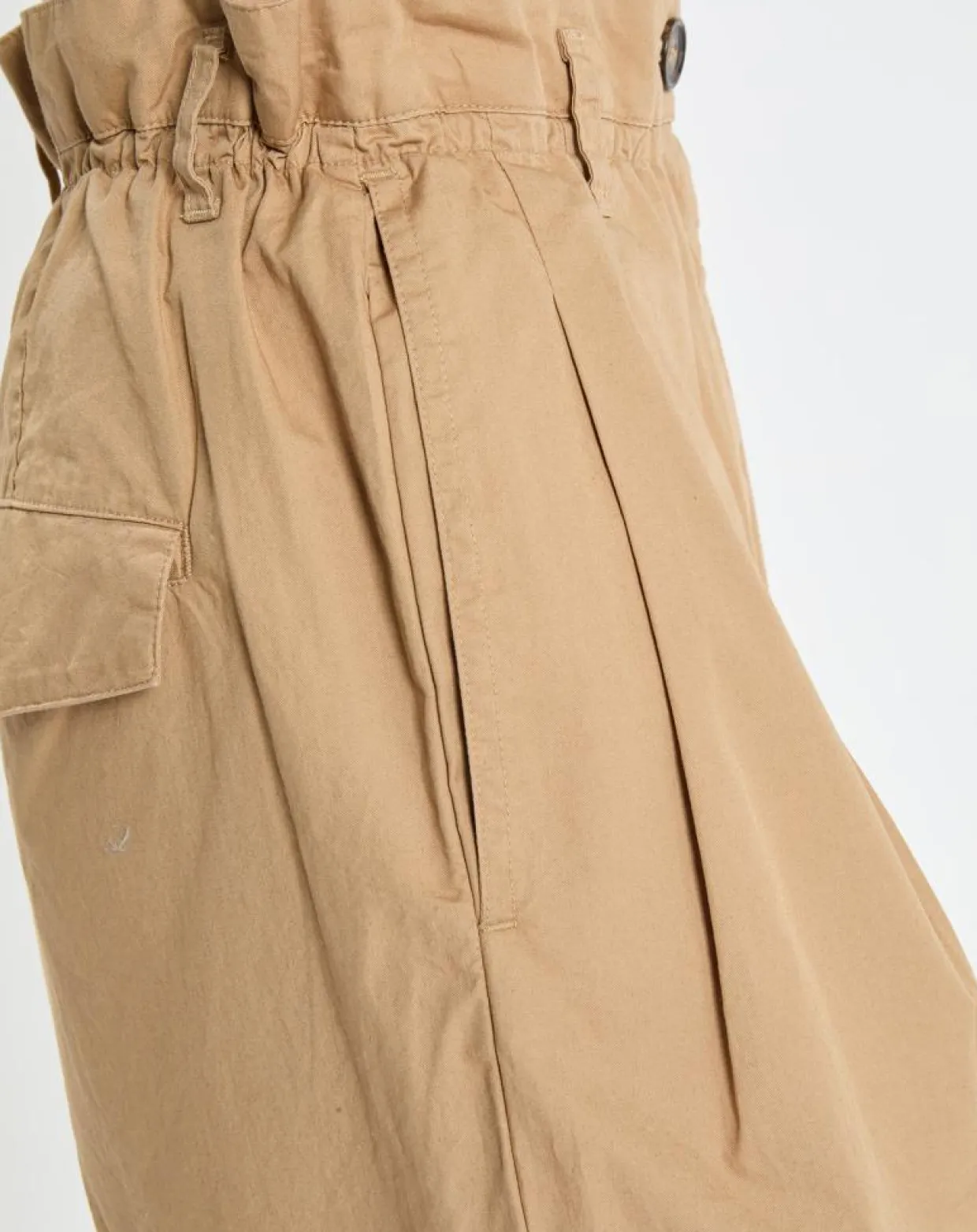 Pantalon paperbag pinces beige-Marc O'Polo New