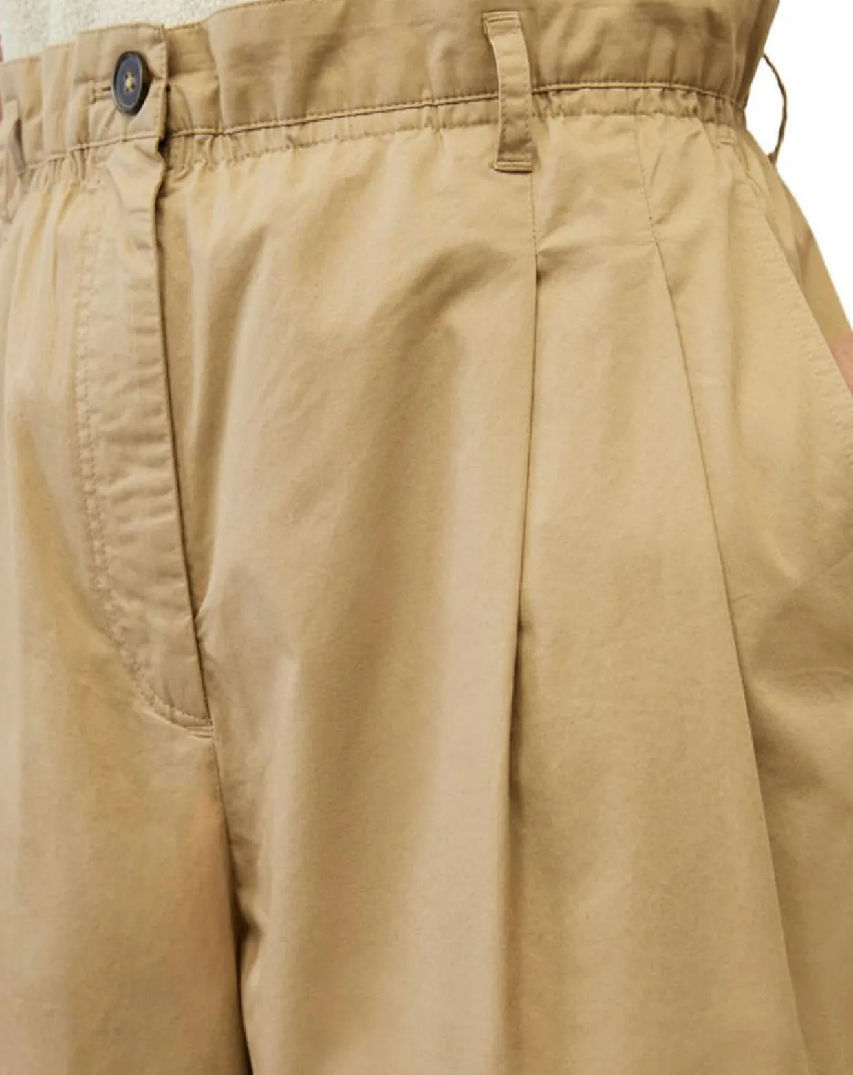Pantalon paperbag pinces beige-Marc O'Polo New