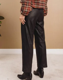 Pantalon peau de pêche Tasha noir-Lauren Vidal Hot