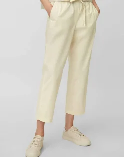 Pantalon popeline taille élastique beige-Marc O'Polo Discount