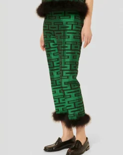 Pantalon Presley imprimé vert-Tara Jarmon Outlet