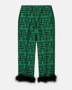 Pantalon Presley imprimé vert-Tara Jarmon Outlet